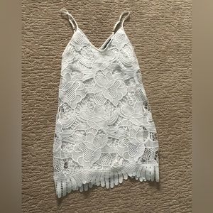 White Lace Tank Dress